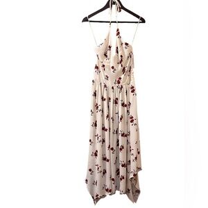 Reformation Dress Kalenna Floral A-line Halterneck Midi Sz 0